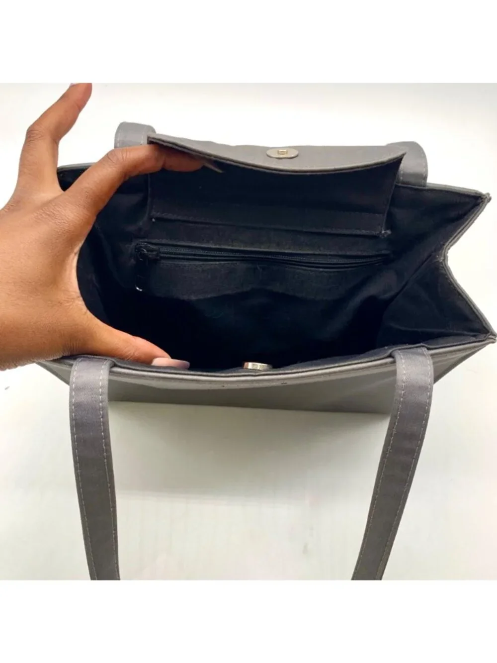 Kate Spade Gray Fabric Shoulder Bag